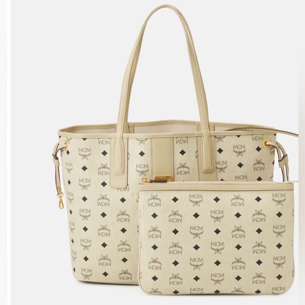 *NEW* MCM Medium Liz Shopper set In Visetos -comes w authenticity & MCM dust bag